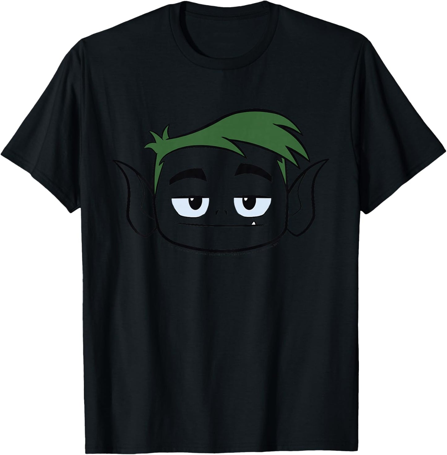 Kids DC Comics Teen Titans Go! Beast Boy Big Face T-Shirt - T-Shirt | Black