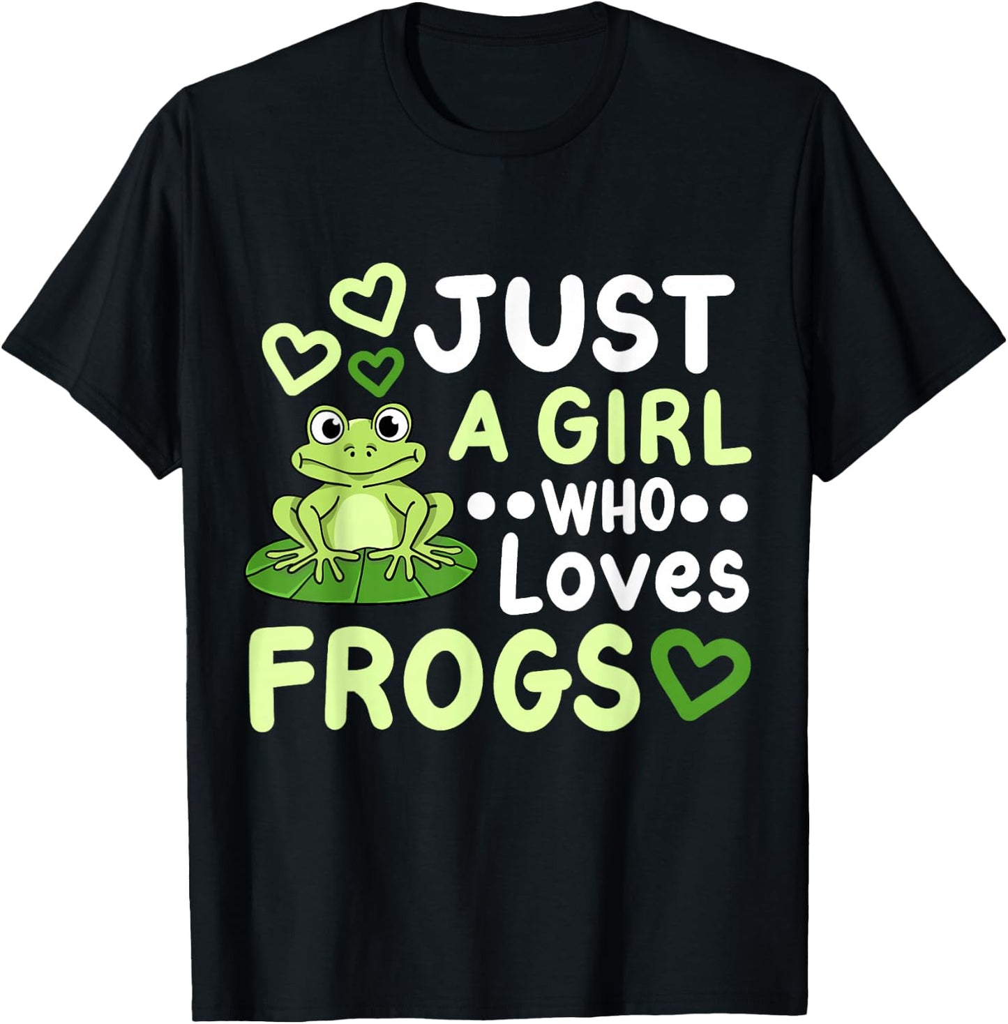 Frog Frogs Frog Owner Frog Lover for Girls Women T-Shirt - T-Shirt | Black