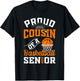 Proud cousin of a basketball Senior class of 2025 graduation T-Shirt - T-Shirt | Black