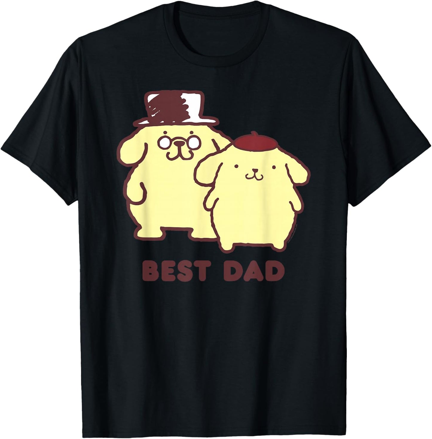 Pompompurin Best Dad Father's Day T-Shirt - T-Shirt | Black