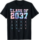 Class of 2037 Grow With Me First Day School Back to School T-Shirt - T-Shirt | Black