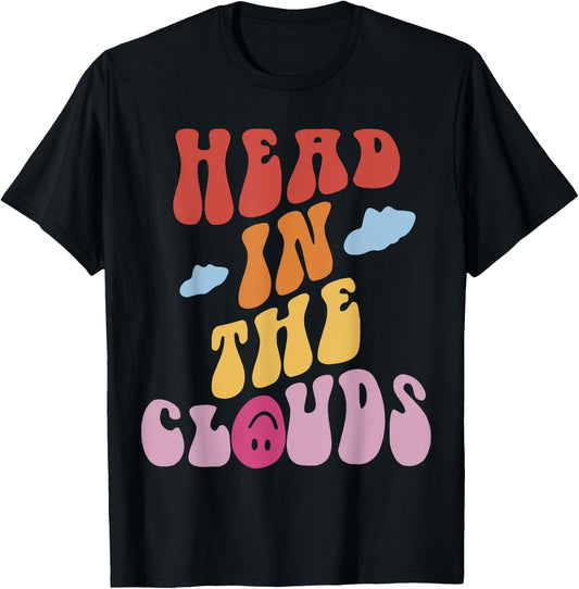 Head In The Clouds Aesthetic Trend T-Shirt - T-Shirt | Black