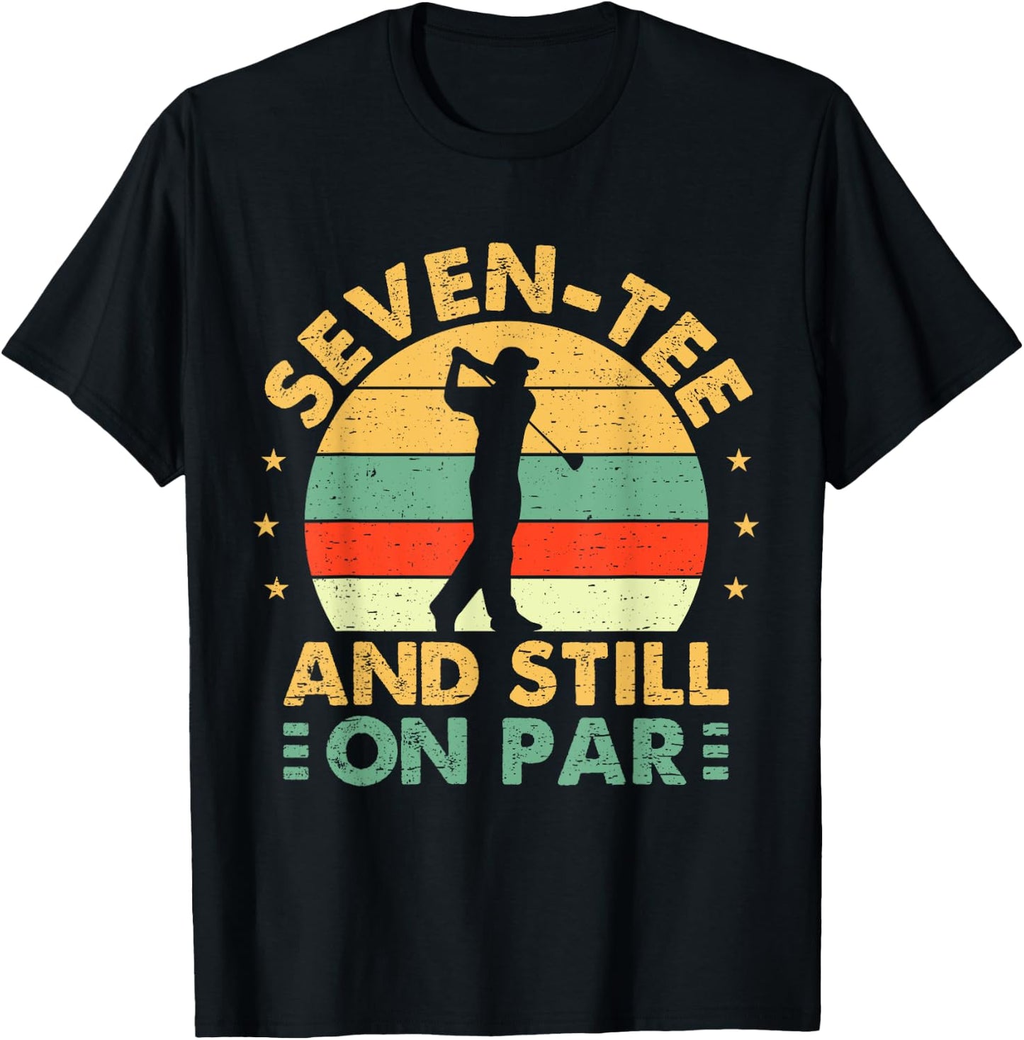 Funny 70th Birthday Golf Men Golfing 70 Year Old Golfer T-Shirt - T-Shirt | Black
