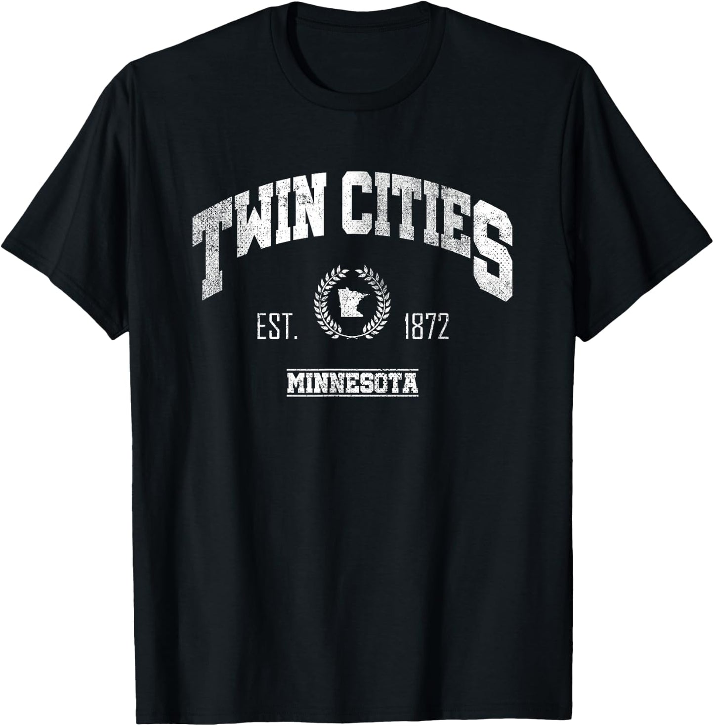 Twin Cities MN | Minnesota Throwback Sports T-Shirt - T-Shirt | Black