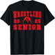 Wrestling Senior Night Wrestling Senior 2025 Graduation 8 T-Shirt - T-Shirt | Black