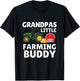 Kids Grandpas Little Farming Buddy Cute Kids Fishing T-Shirt - T-Shirt | Black