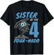 Sister of The Four-Nado Storm TorNado 4th Birthday Boy T-Shirt - T-Shirt | Black