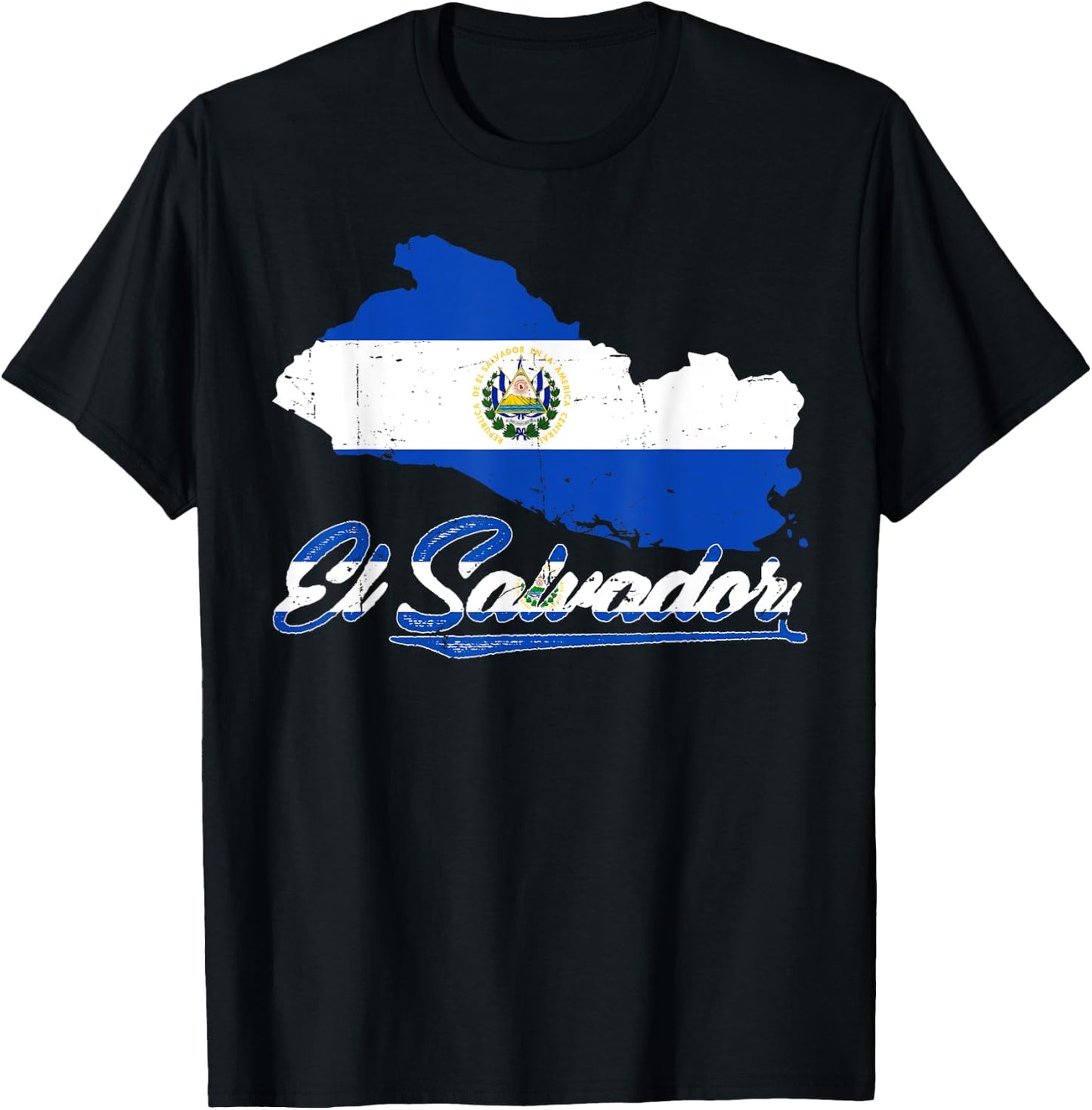 El Salvador National Hispanic Heritage Month Salvadoran Flag T-Shirt - T-Shirt | Black