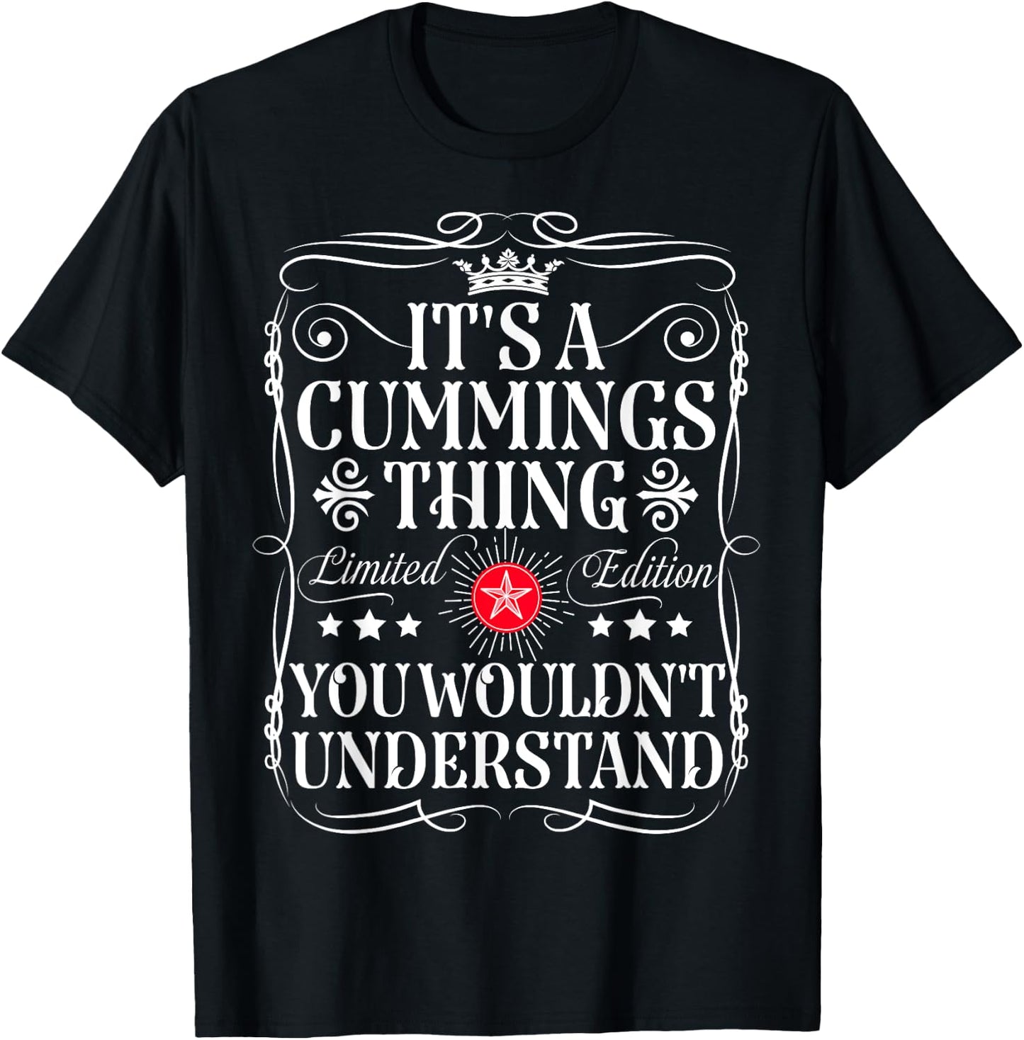 Cummings Name Its A Cummings Thing You Wouldn't Understand T-Shirt - T-Shirt | Black