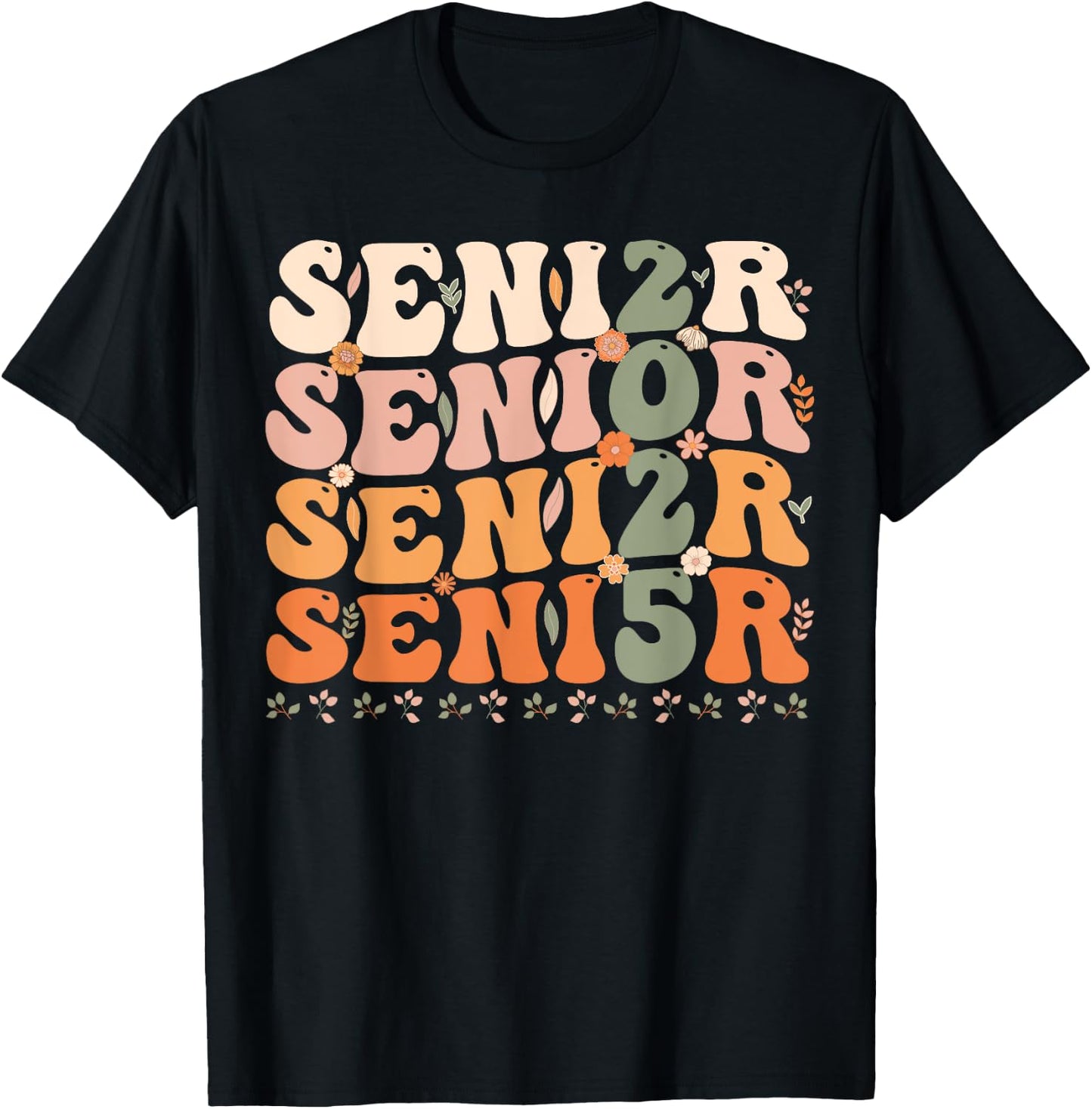 Senior 2025 Class of 2025 Graduation 2025 Groovy T-Shirt - T-Shirt | Black