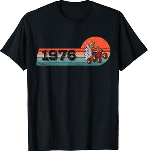 ATVs Quad-Bike Vintage 1976 Birthday Offroad ATVs Quad-Biker T-Shirt - T-Shirt | Black