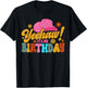 Yeehaw! It's My Birthday Horse Bronc Riding Rodeo Cowgirl T-Shirt - T-Shirt | Black
