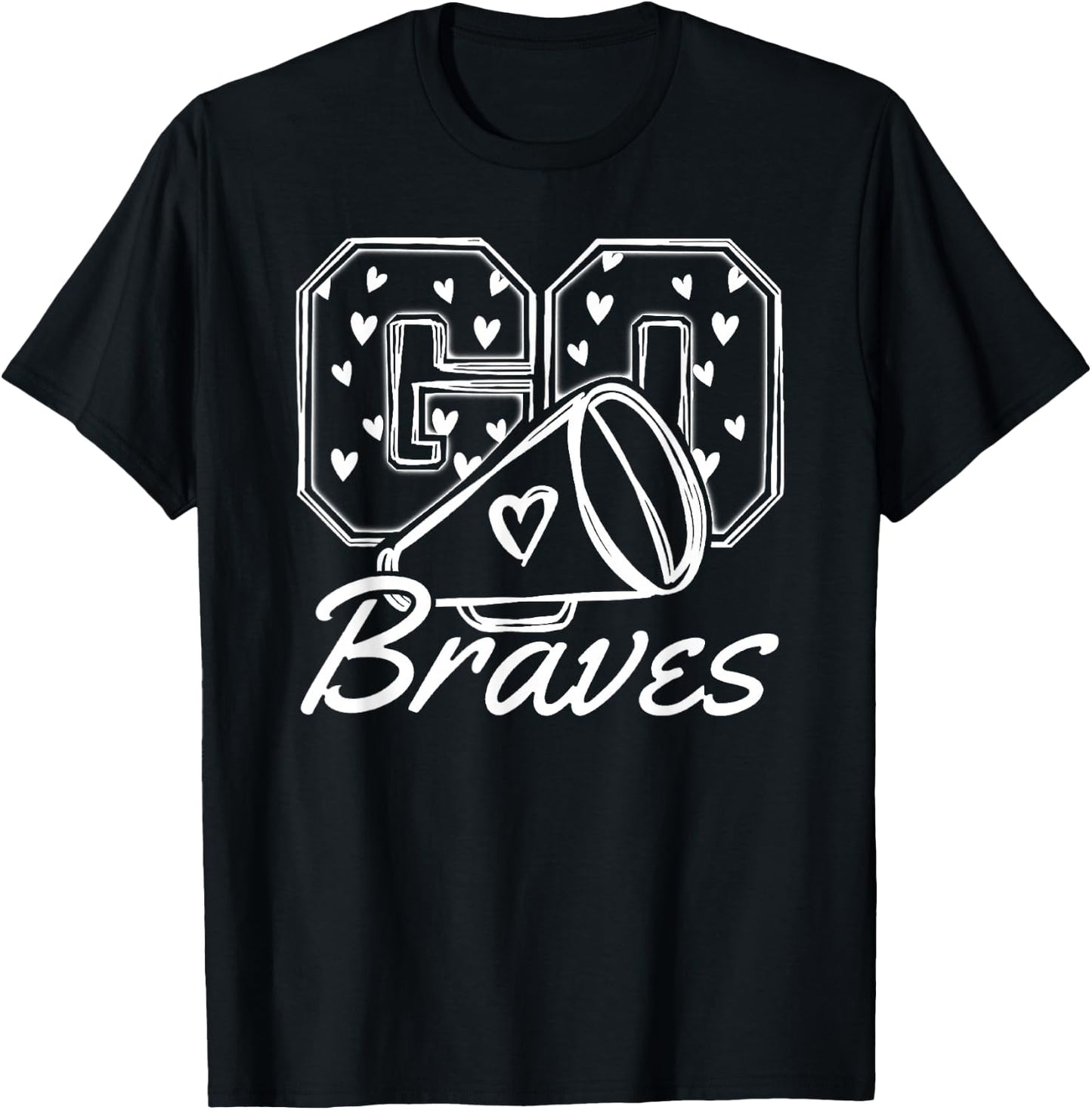 Vintage Braves School Team Spirit Girls Kids T-Shirt - T-Shirt | Black