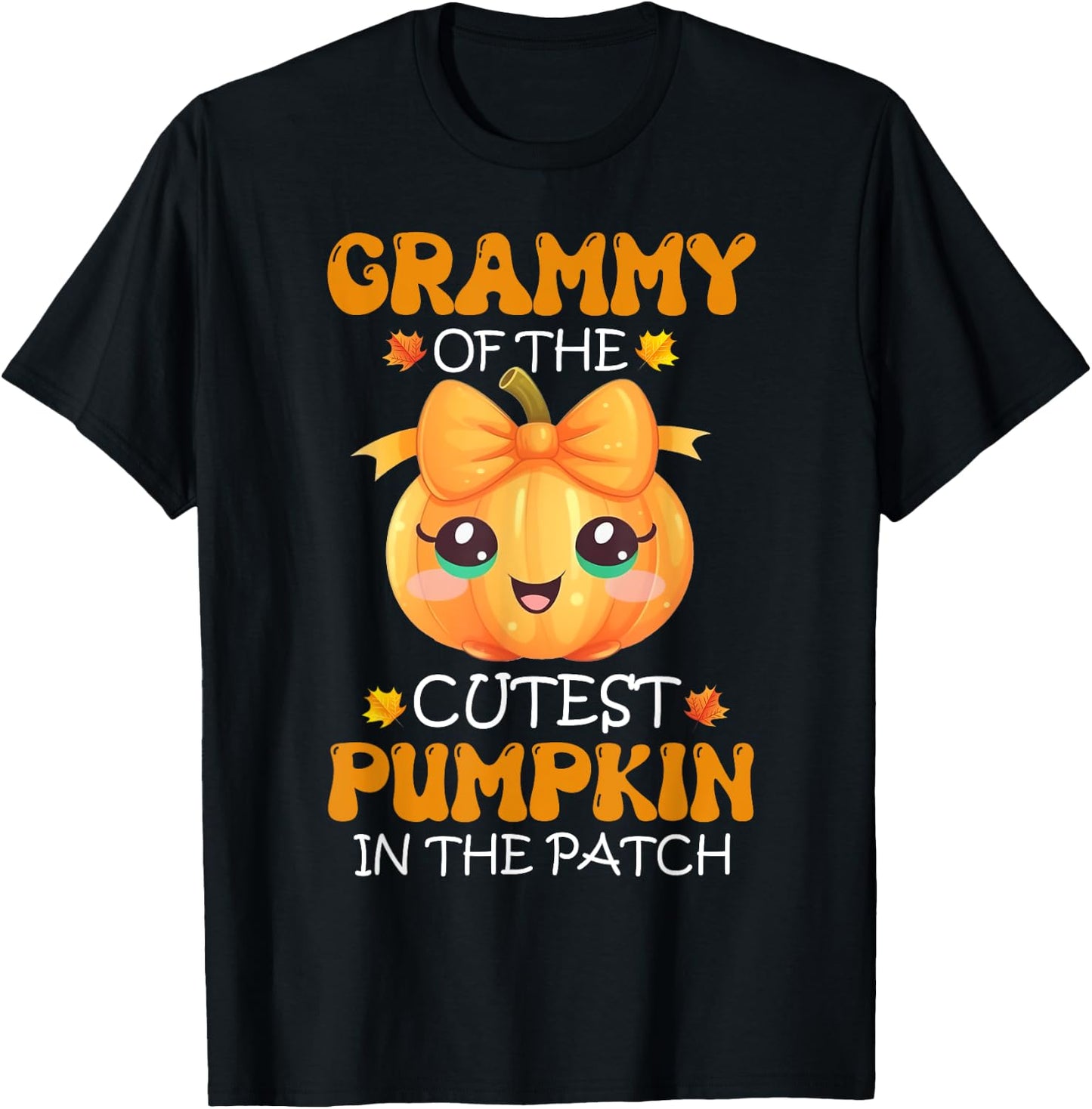 Grammy Of The Cutest Pumpkin In The Patch Halloween T-Shirt - T-Shirt | Black