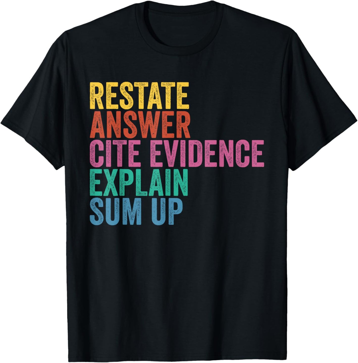 Races Writing Strategy Funny Text Evidence English Teacher T-Shirt - T-Shirt | Black