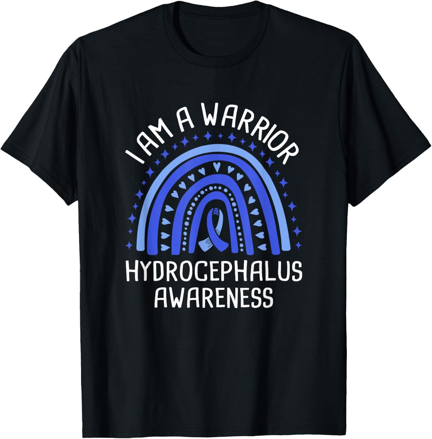 I Am A Warrior Hydrocephalus Awareness T-Shirt - T-Shirt | Black