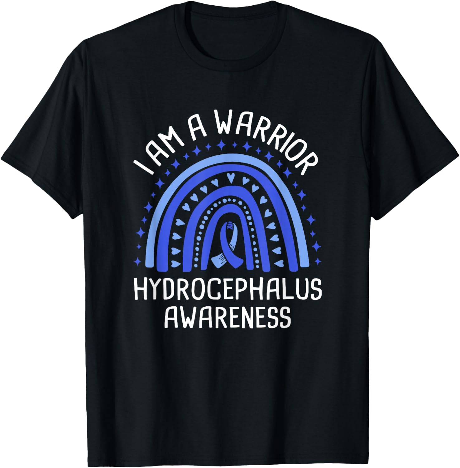 I Am A Warrior Hydrocephalus Awareness T-Shirt - T-Shirt | Black