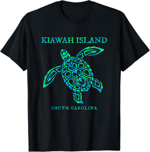 Kiawah Island South Carolina Sea Turtle Souvenir Boys Girls T-Shirt - T-Shirt | Black
