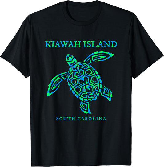 Kiawah Island South Carolina Sea Turtle Souvenir Boys Girls T-Shirt - T-Shirt | Black