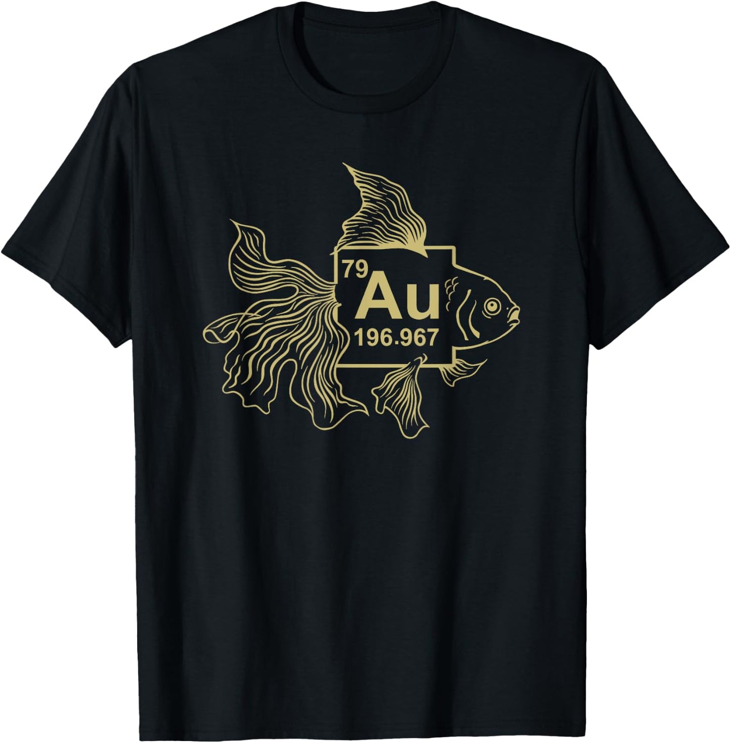 Goldfish - Gold fish - AU Chemistry Science - AU Element T-Shirt - T-Shirt | Black