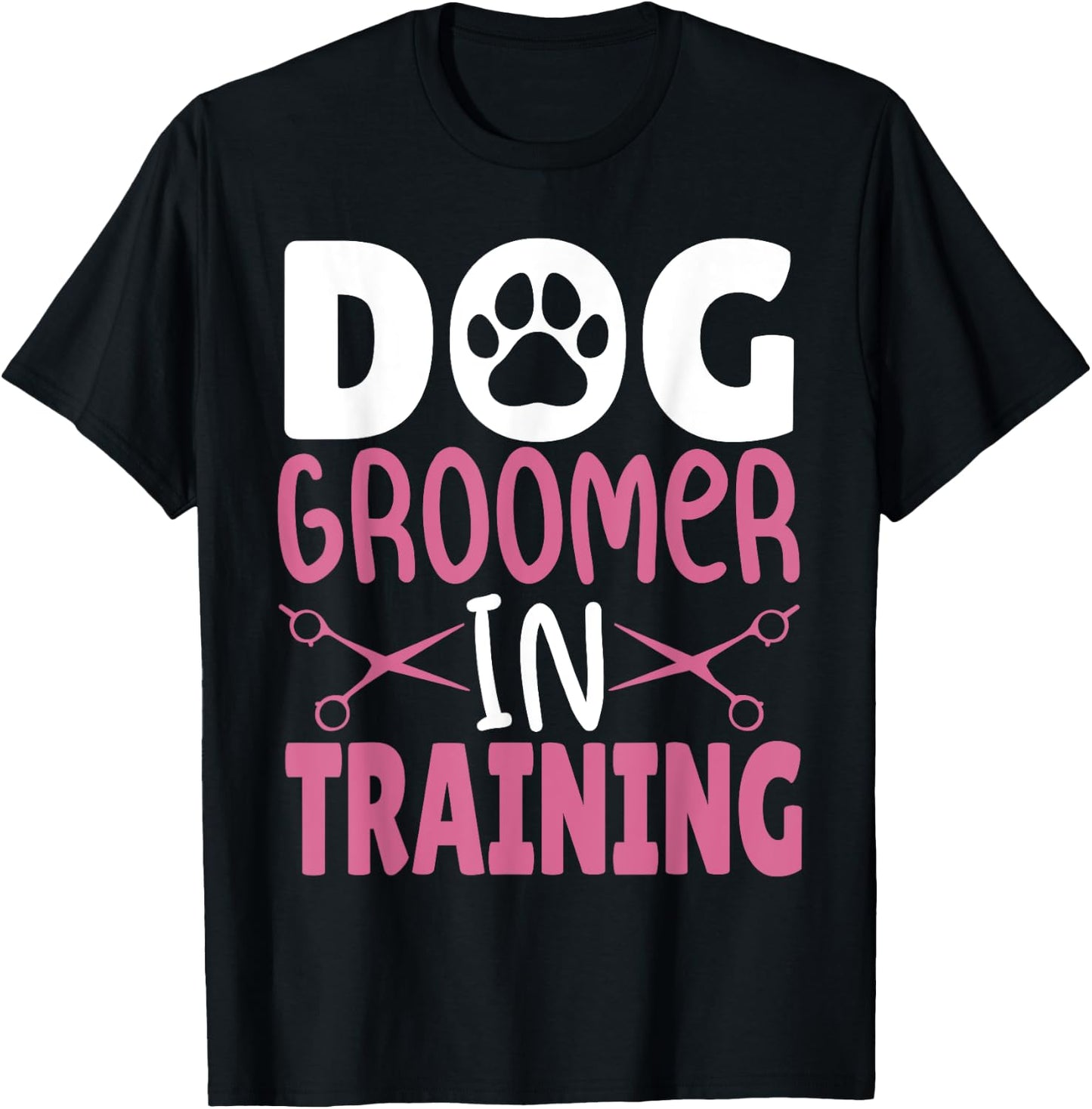 Dog Groomer In Training Future Puppy Stylist Dog Grooming Women Kids T-Shirt - T-Shirt | Black