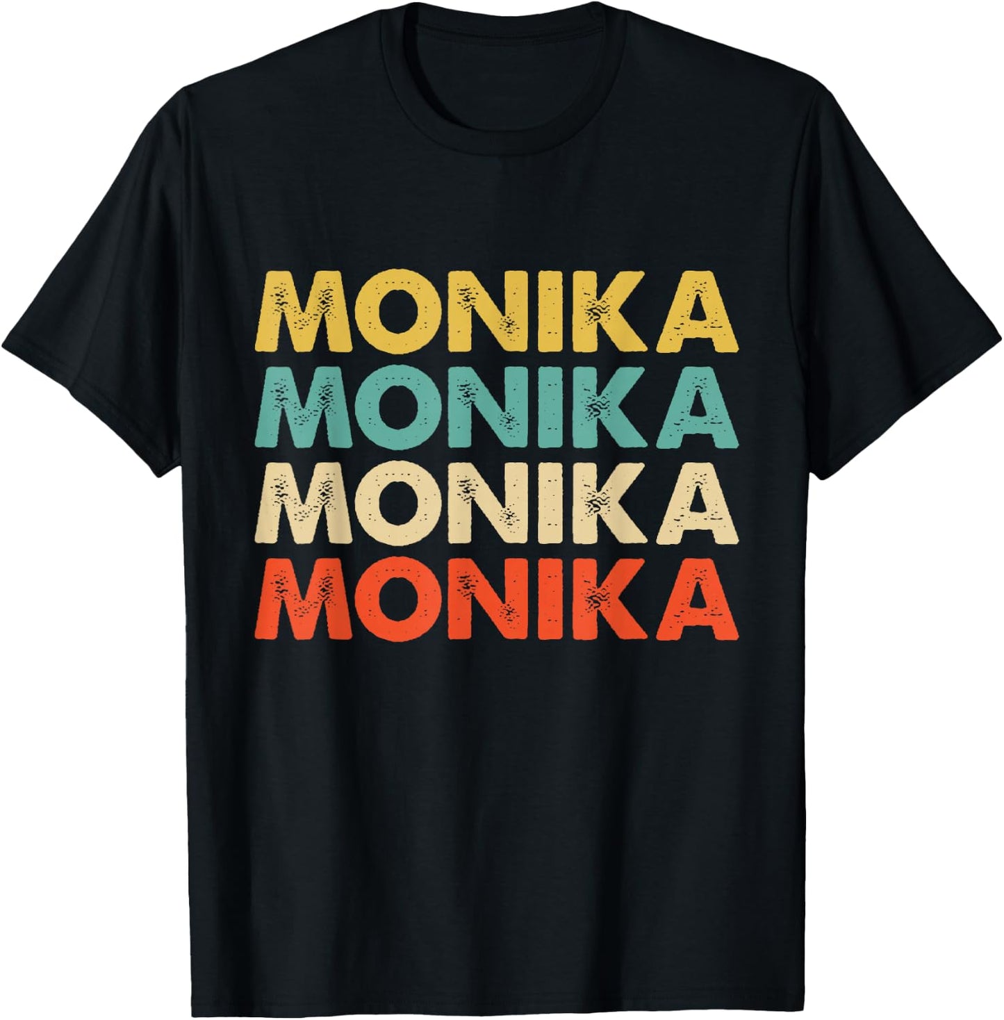 Monika Name T-Shirt - T-Shirt | Black