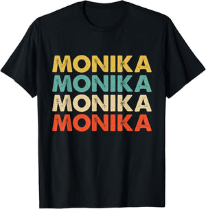 Monika Name T-Shirt - T-Shirt | Black
