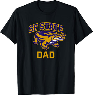 San Francisco State SFSU Gators Arched Dad T-Shirt - T-Shirt | Black