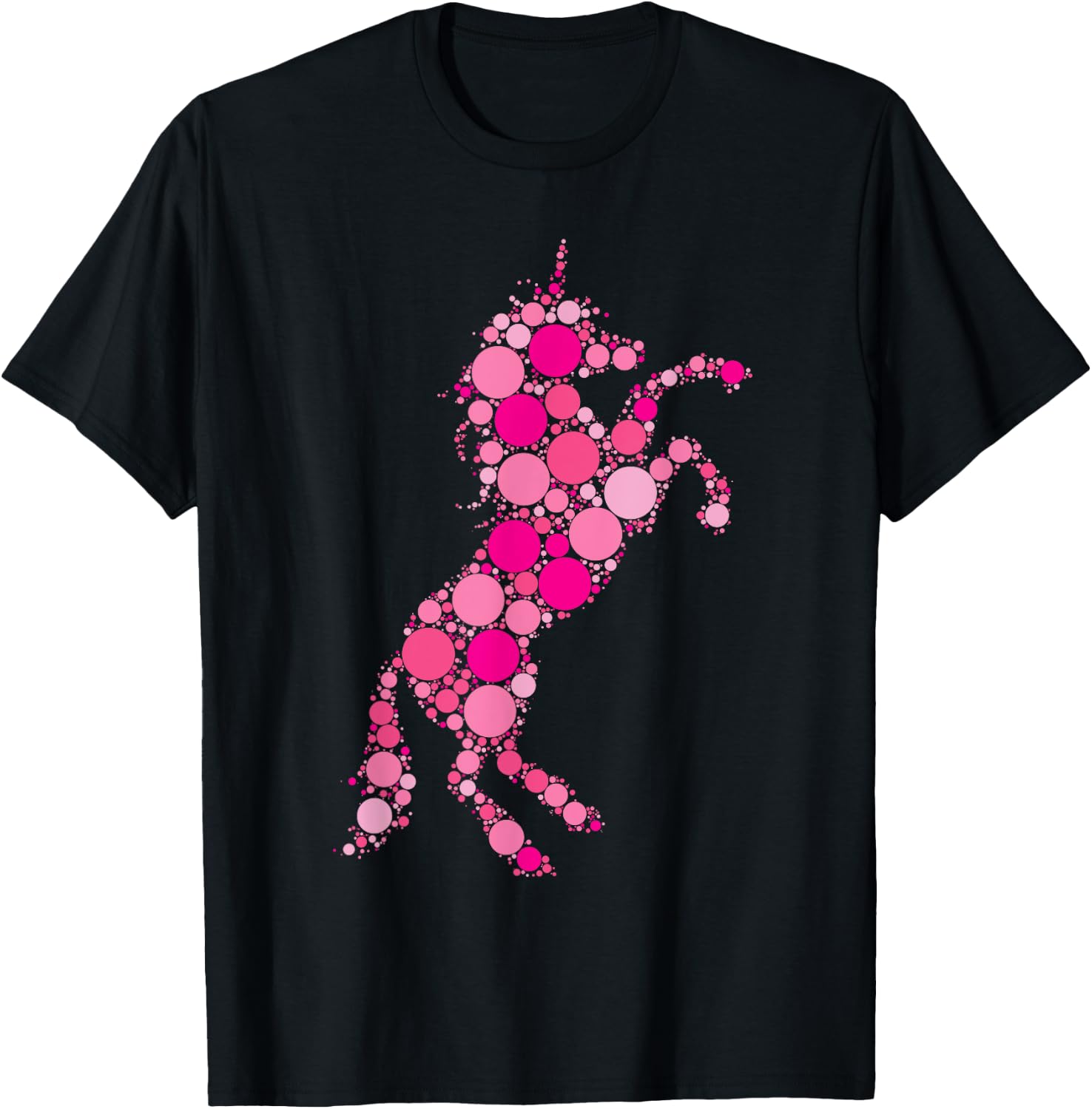 Pink Polka Dot Unicorn International Dot Day T-Shirt - T-Shirt | Black