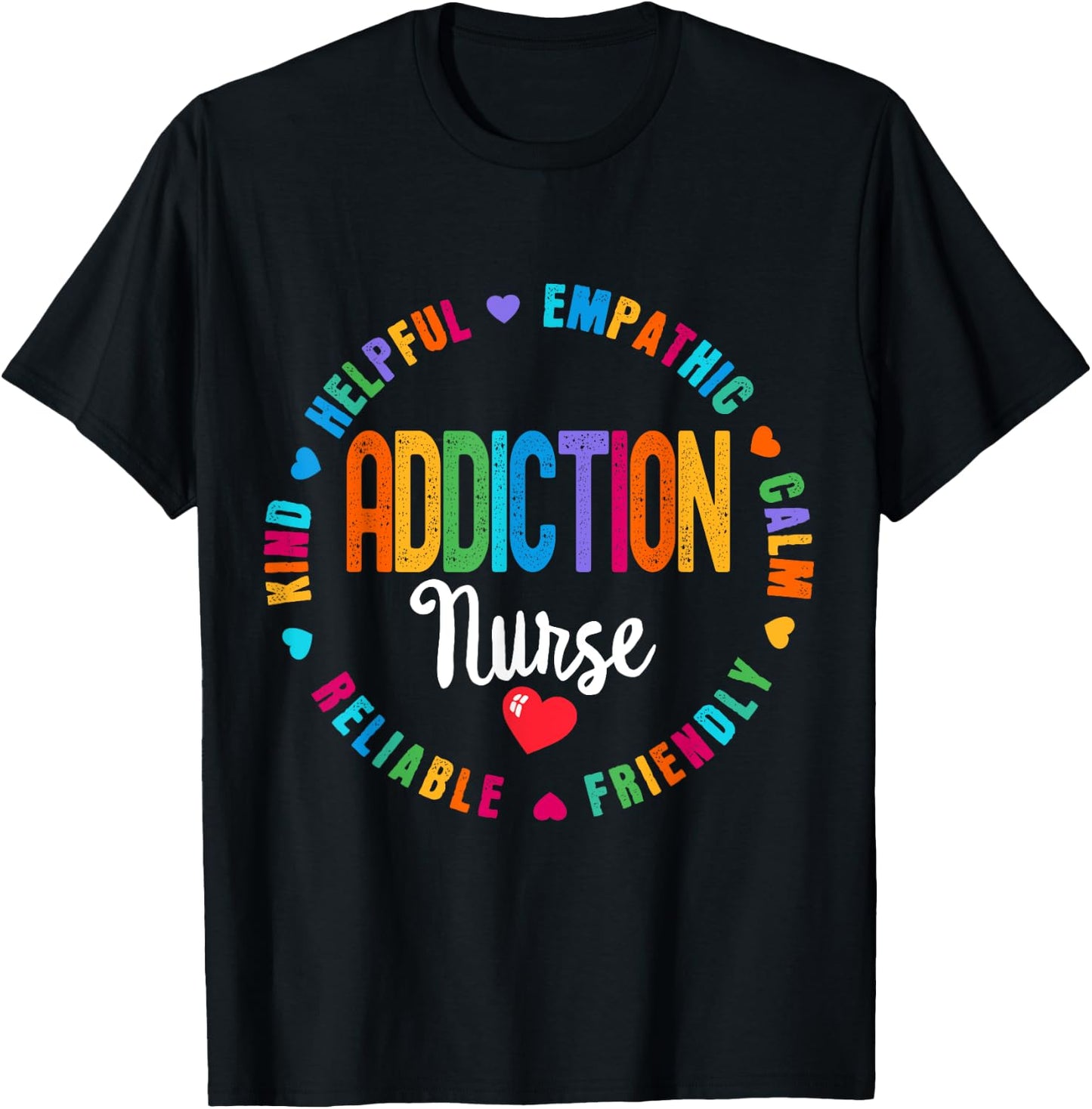 Addiction Nurse Rehab Recovery Nurses T-Shirt - T-Shirt | Black