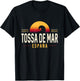 Tossa de Mar Spain | Tossa de Mar Costa Brava España Wave T-Shirt - T-Shirt | Black
