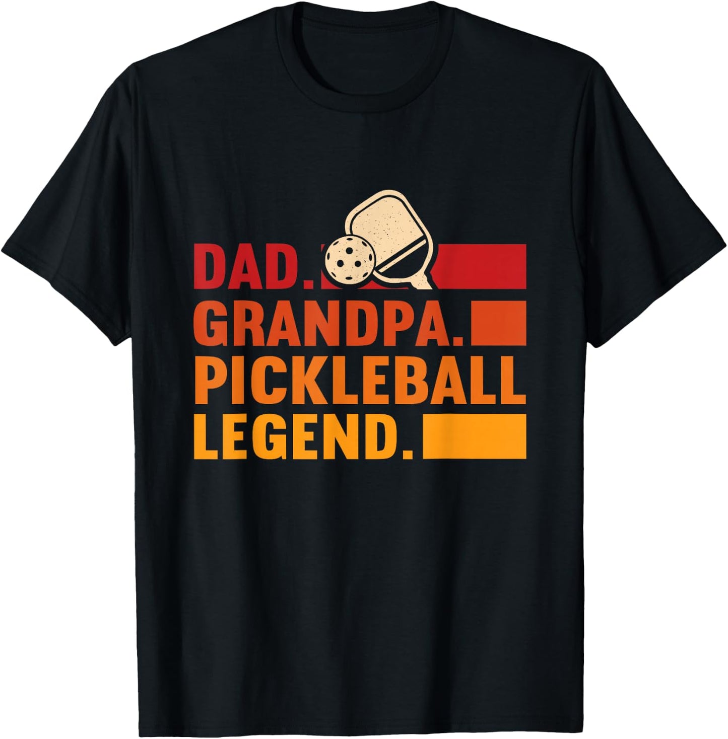 Pickleball Grandpa Dad Grandpa Pickleball Legend T-Shirt - T-Shirt | Black
