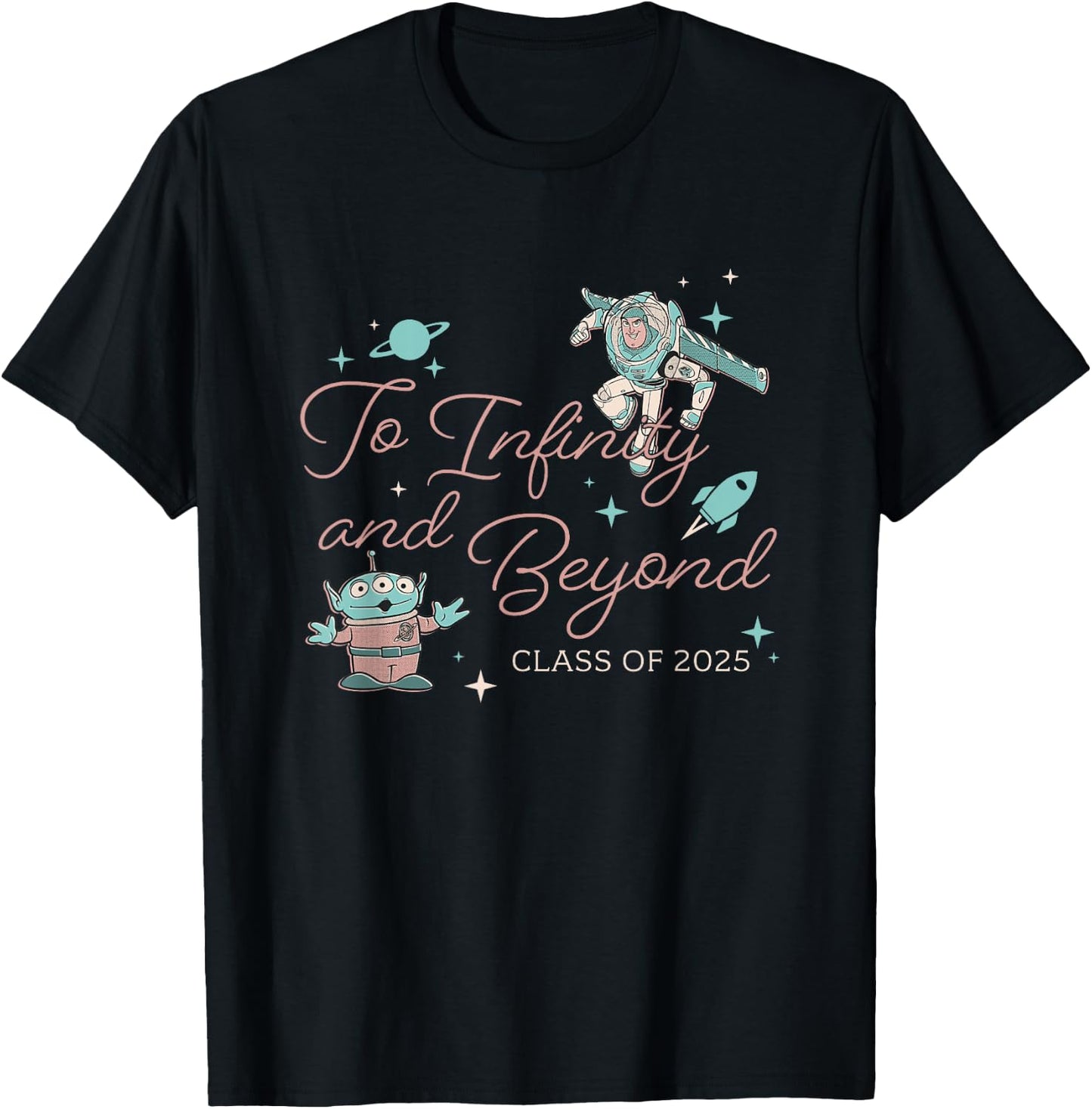 Disney Pixar Toy Story To Infinity And Beyond Retro Logo T-Shirt - T-Shirt | Black