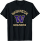 University of Washington Huskies Arched Grandpa T-Shirt - T-Shirt | Black