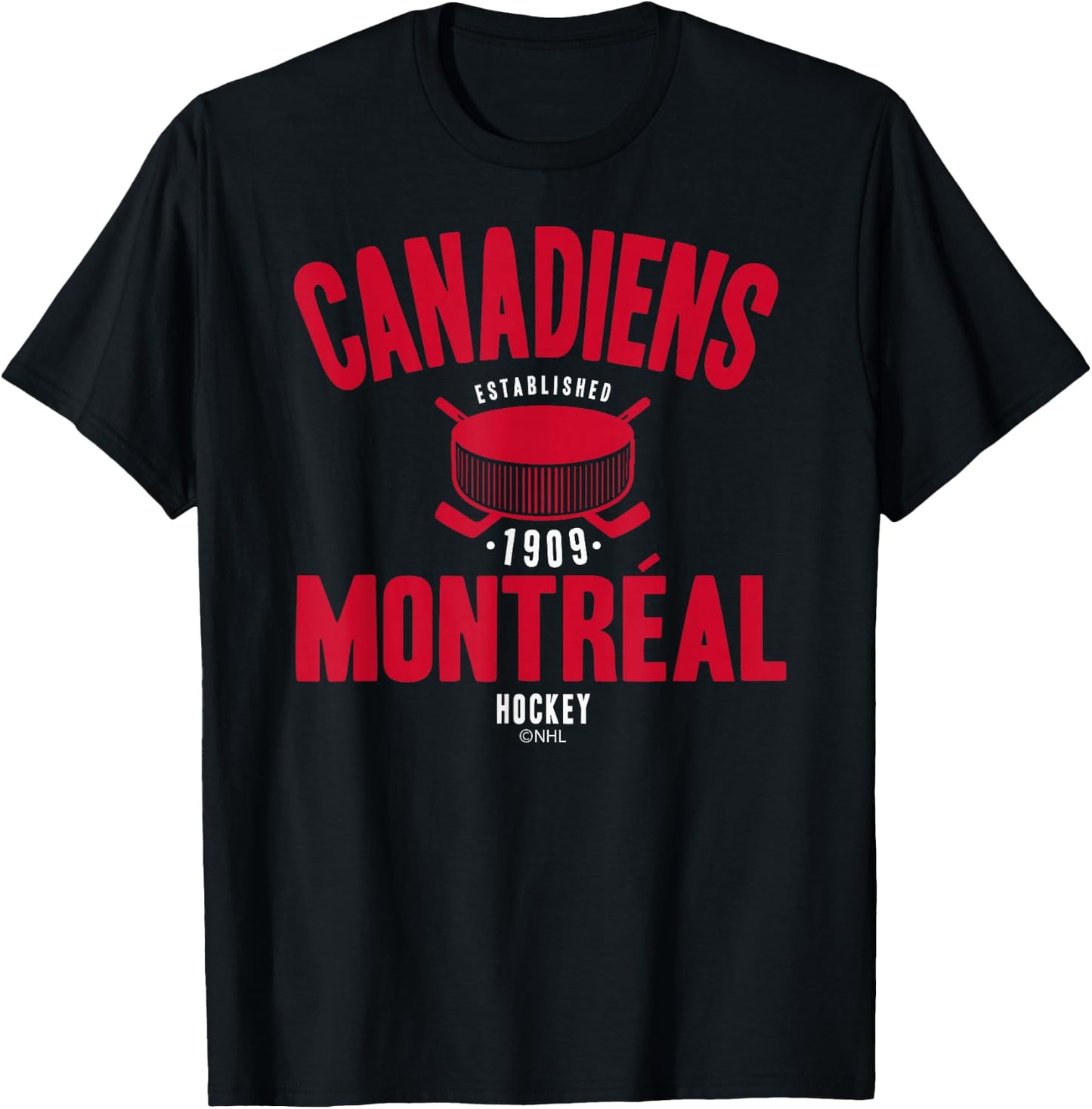 Montreal Canadiens Hockey Puck Black NHL Officially Licensed T-Shirt - T-Shirt | Black