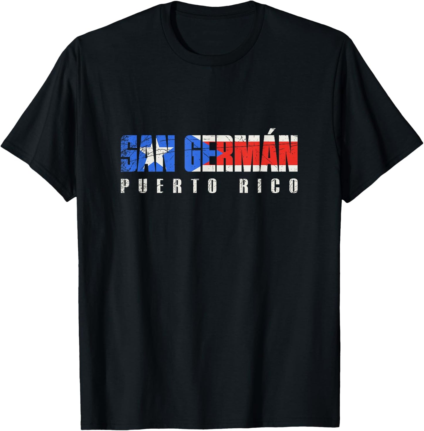 San Germán Puerto Rico, Puerto Rican flag T-Shirt - T-Shirt | Black