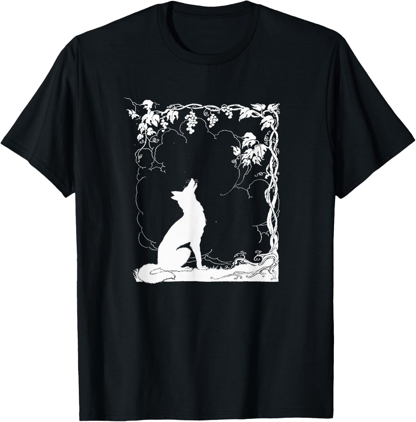 The Fox and the Grapes - Aesop's Fables T-Shirt - T-Shirt | Black