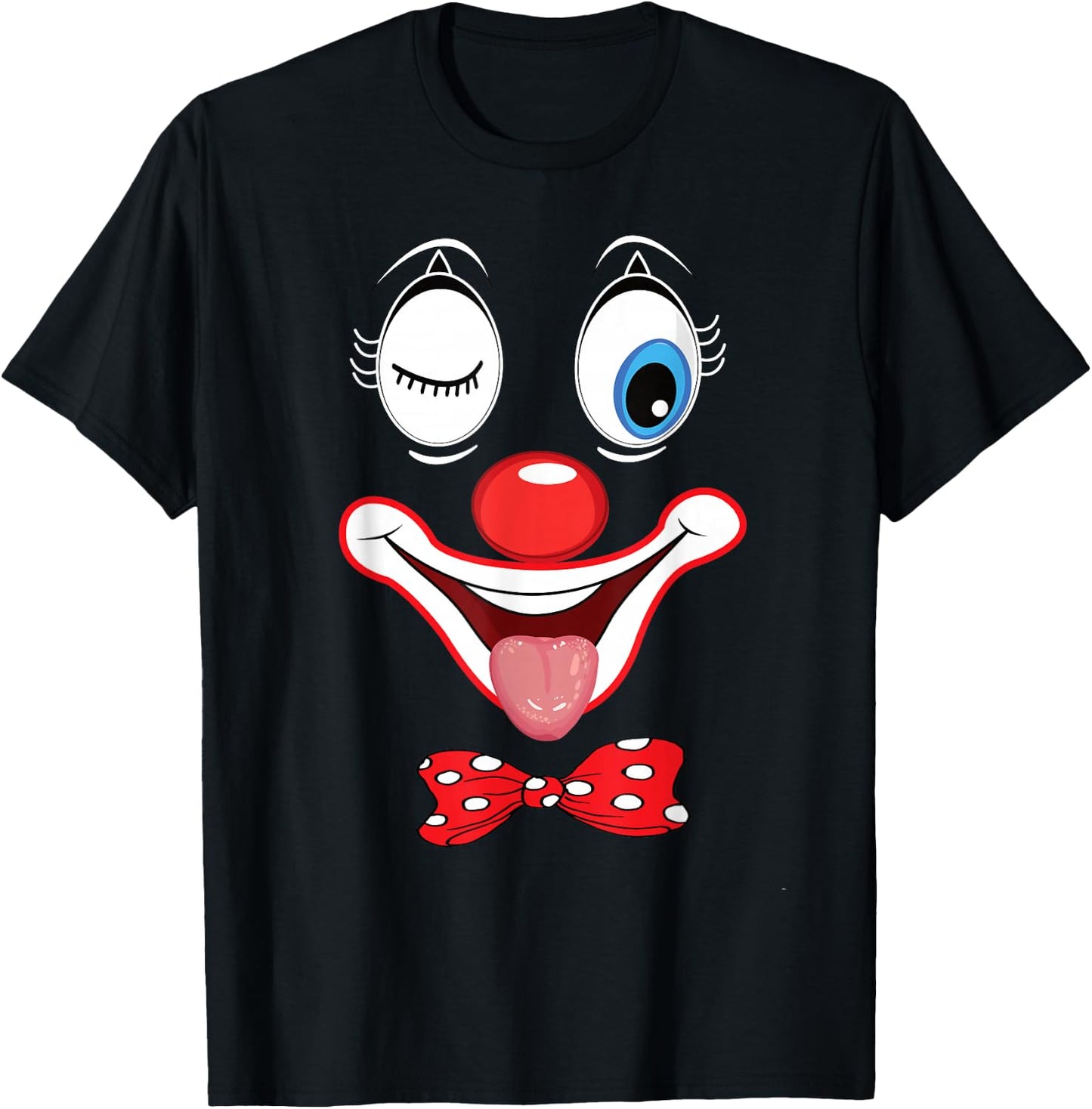 Carnival Clown Face Circus Costume Kids Men Women Carnivals T-Shirt - T-Shirt | Black