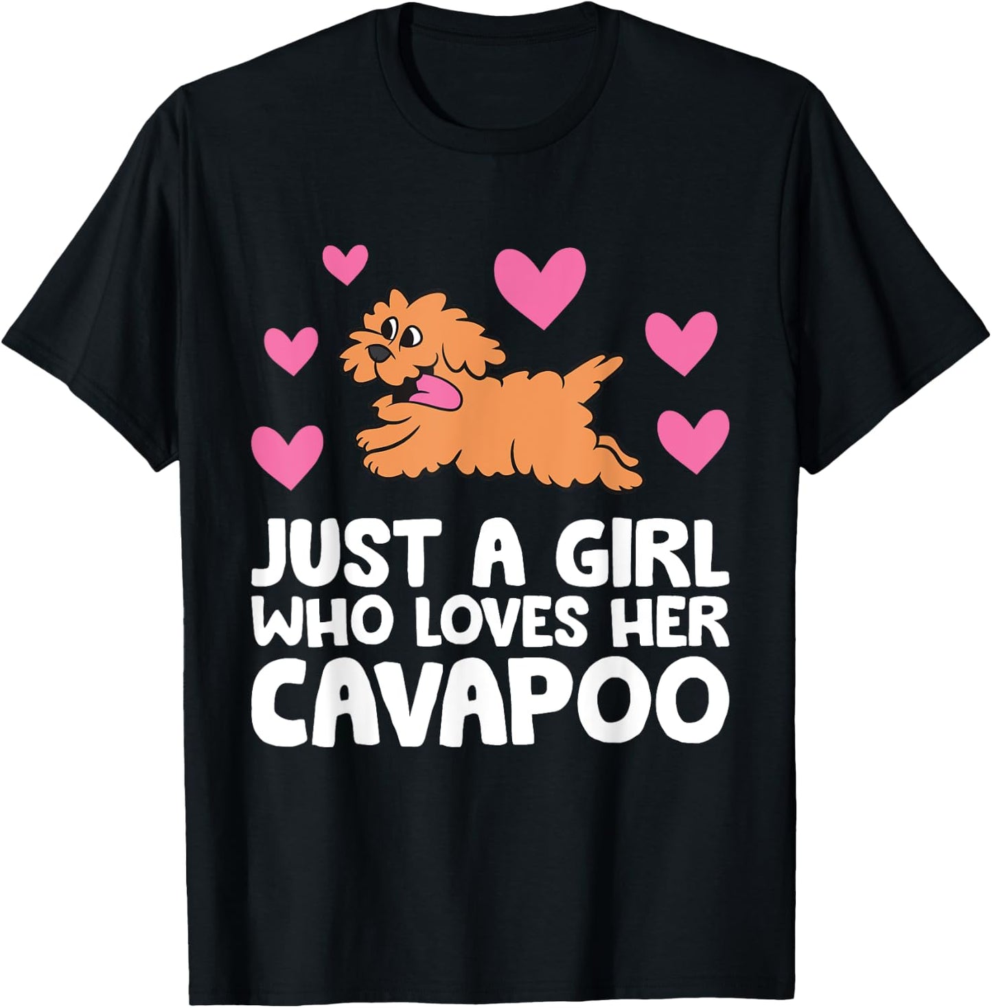 Just A Girl Who Loves Her Cavapoo T-Shirt - T-Shirt | Black