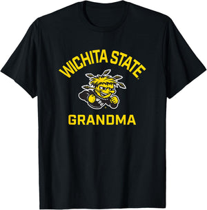 Wichita State University Shockers Arched Grandma T-Shirt - T-Shirt | Black