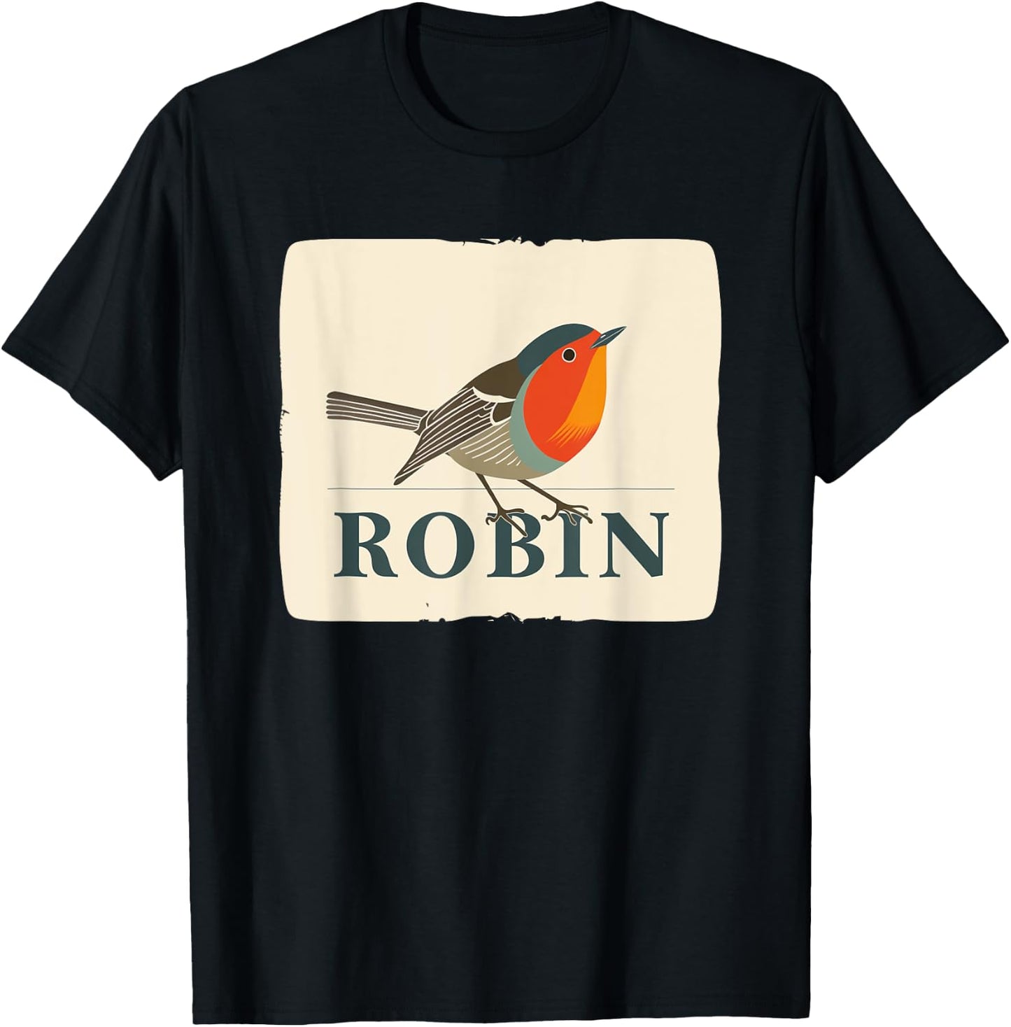 Awesome vibrant Robin Bird for colorful Animals Lovers T-Shirt - T-Shirt | Black