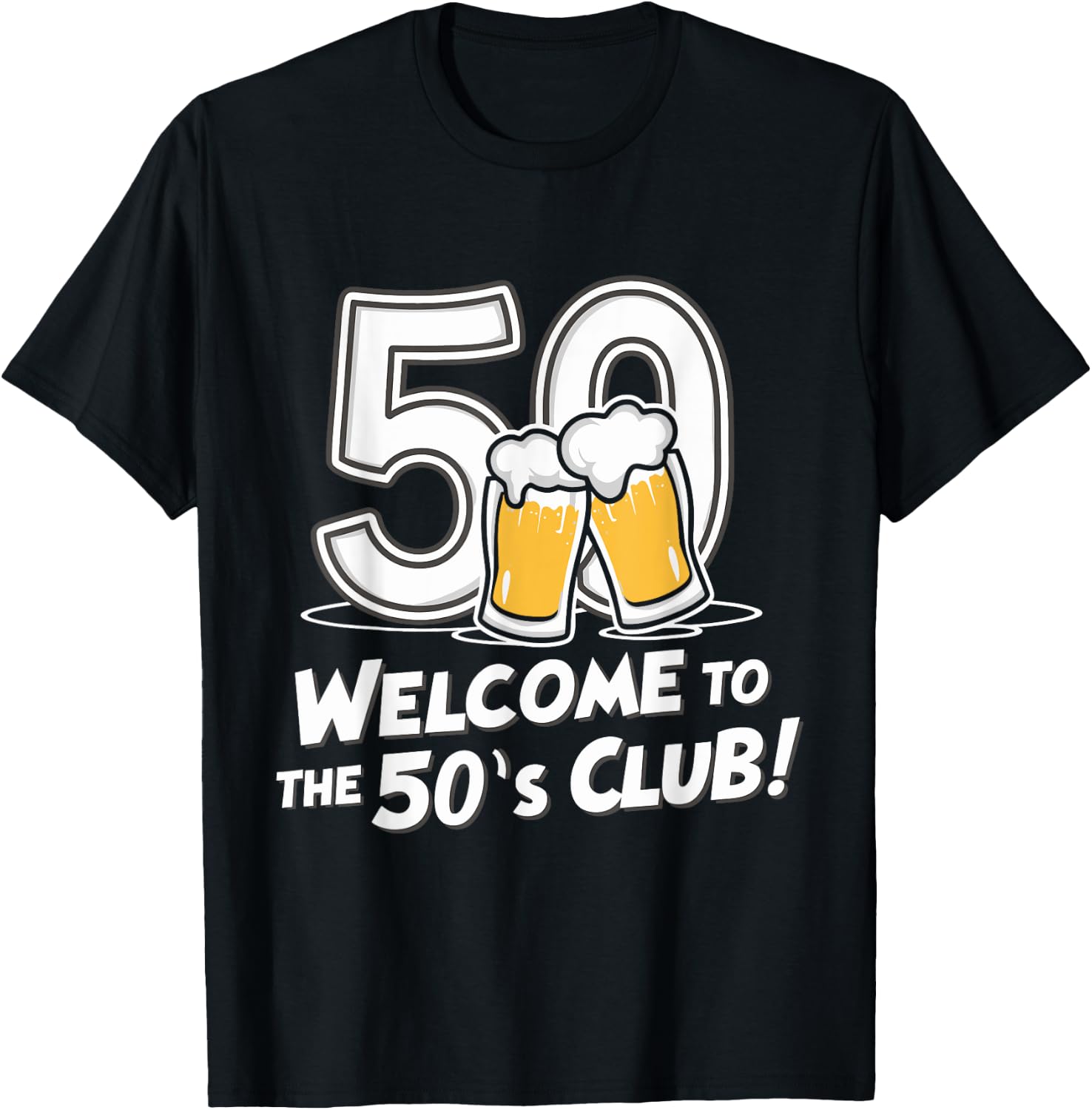 50th Birthday 50 years Welcome to the 50's club T-Shirt - T-Shirt | Black