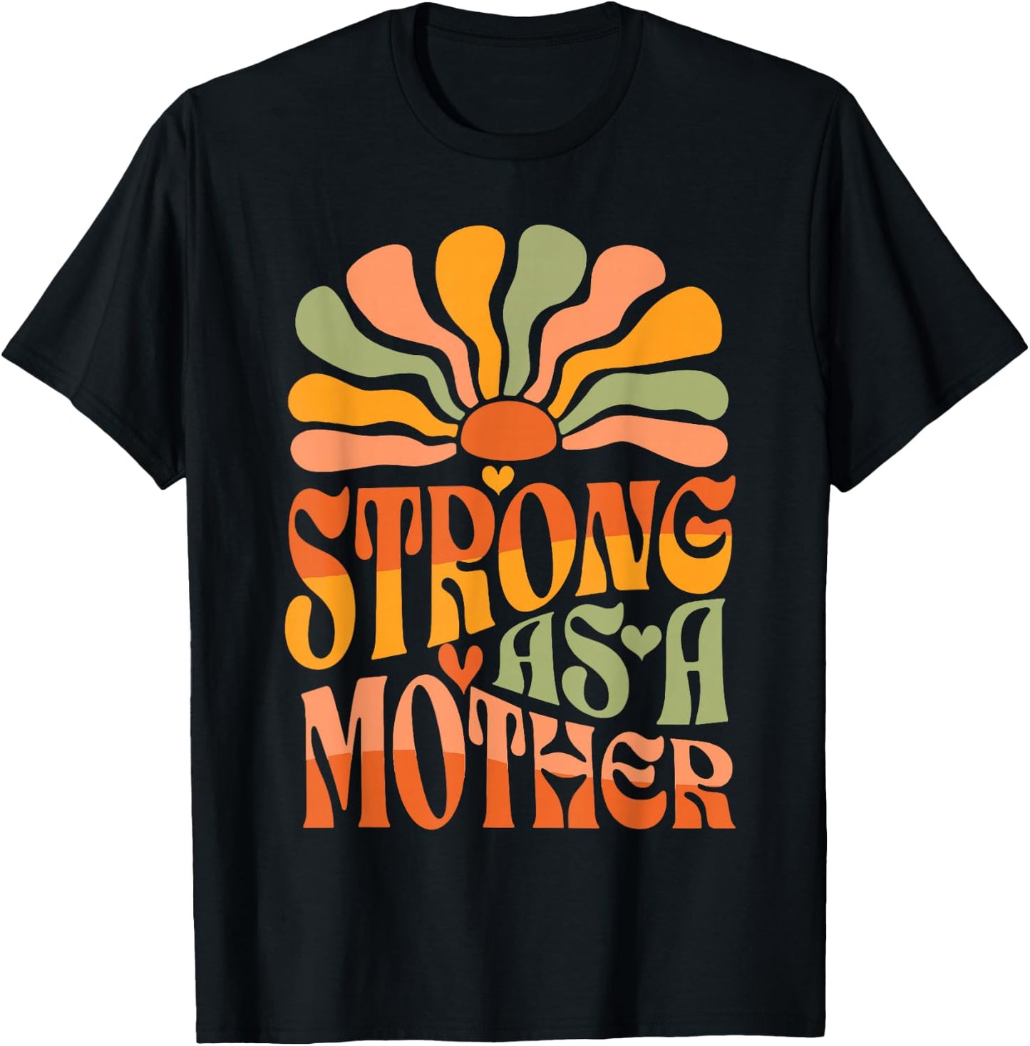 Strong as a Mother Mother's Day T-Shirt - T-Shirt | Black