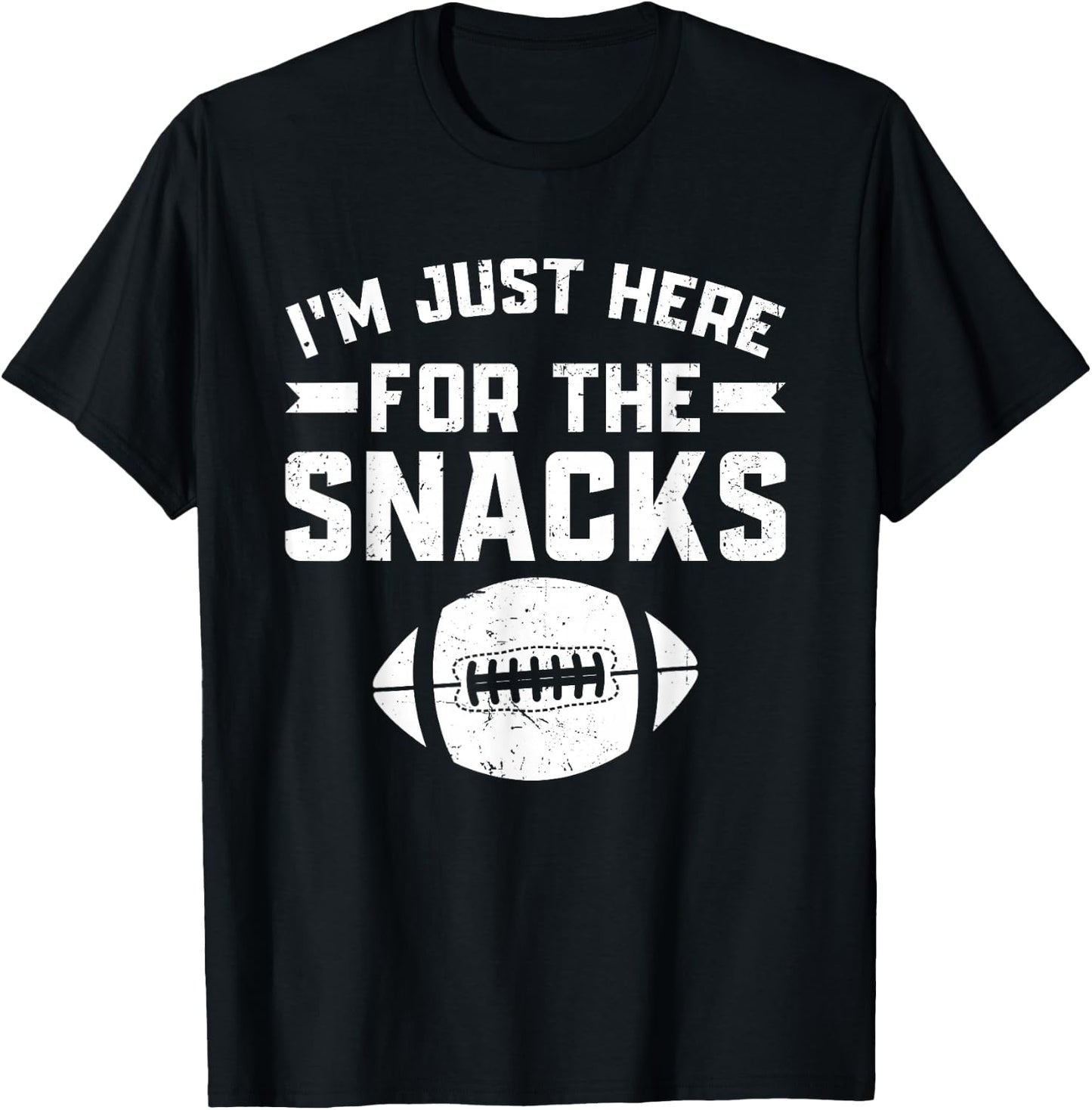 I'm Just Here for the Snacks Funny Fantasy Football League T-Shirt - T-Shirt | Black