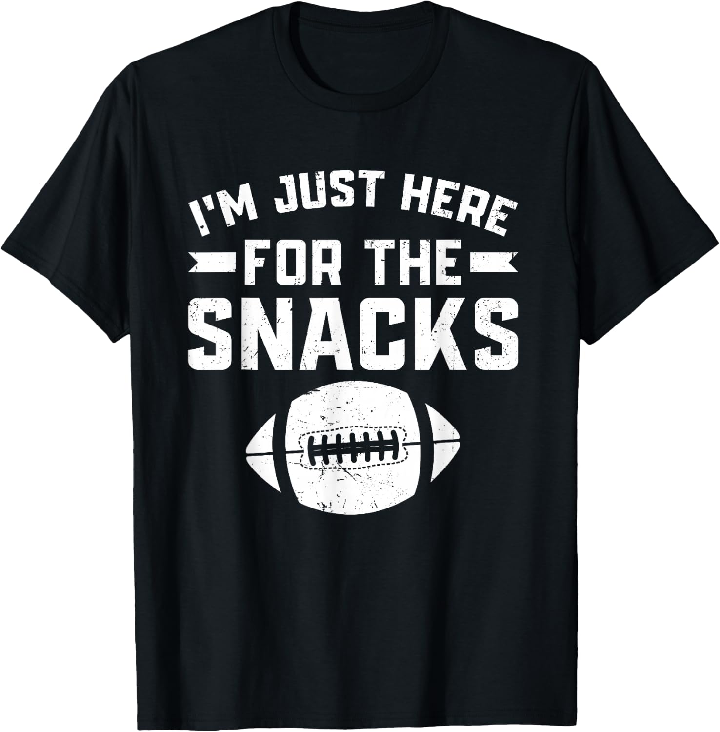 I'm Just Here for the Snacks Funny Fantasy Football League T-Shirt - T-Shirt | Black
