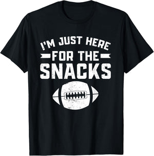 I'm Just Here for the Snacks Funny Fantasy Football League T-Shirt - T-Shirt | Black