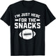I'm Just Here for the Snacks Funny Fantasy Football League T-Shirt - T-Shirt | Black