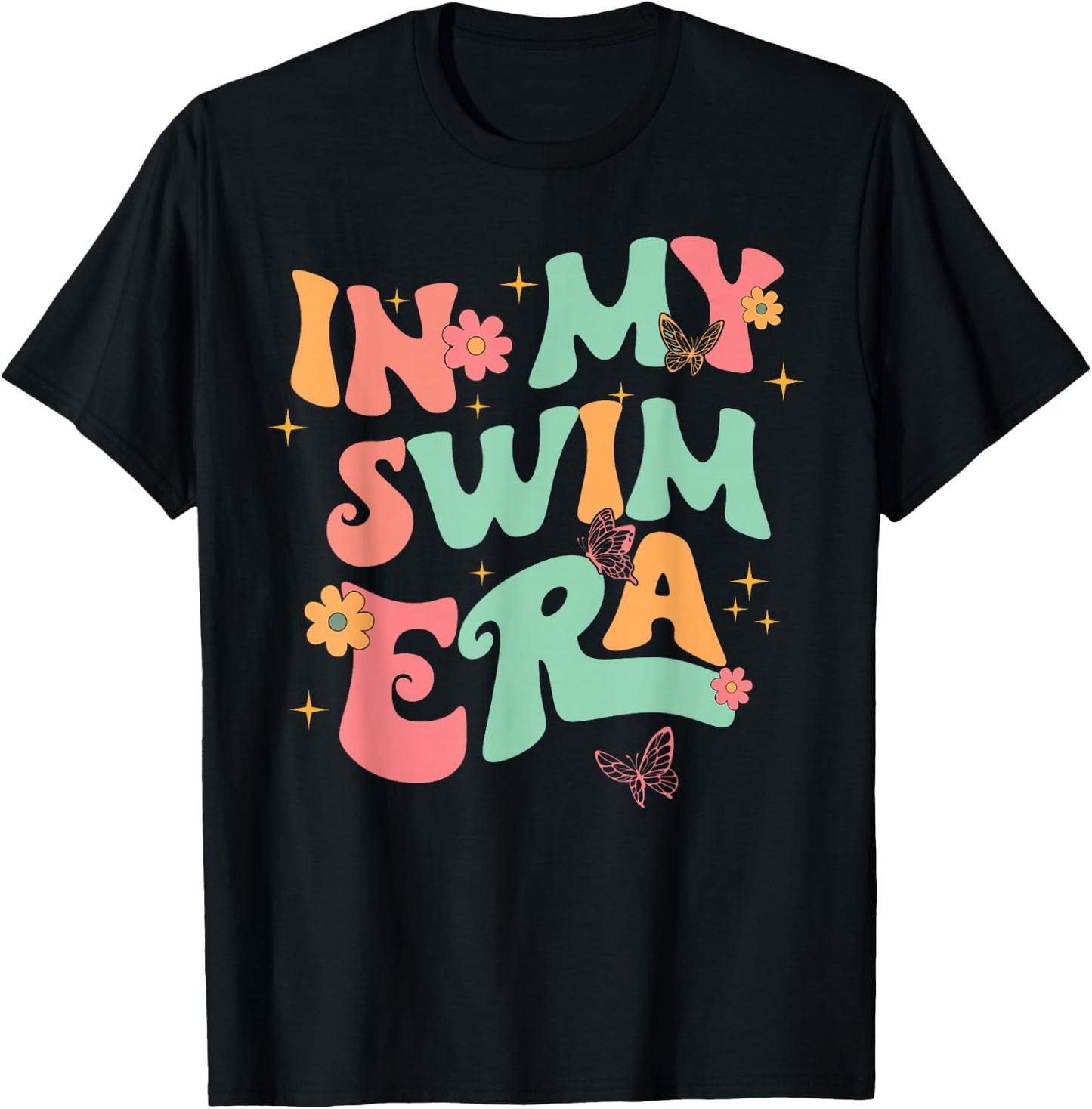 Retro In My Swim Era Swimming Swimmers Women Men Kids T-Shirt - T-Shirt | Black
