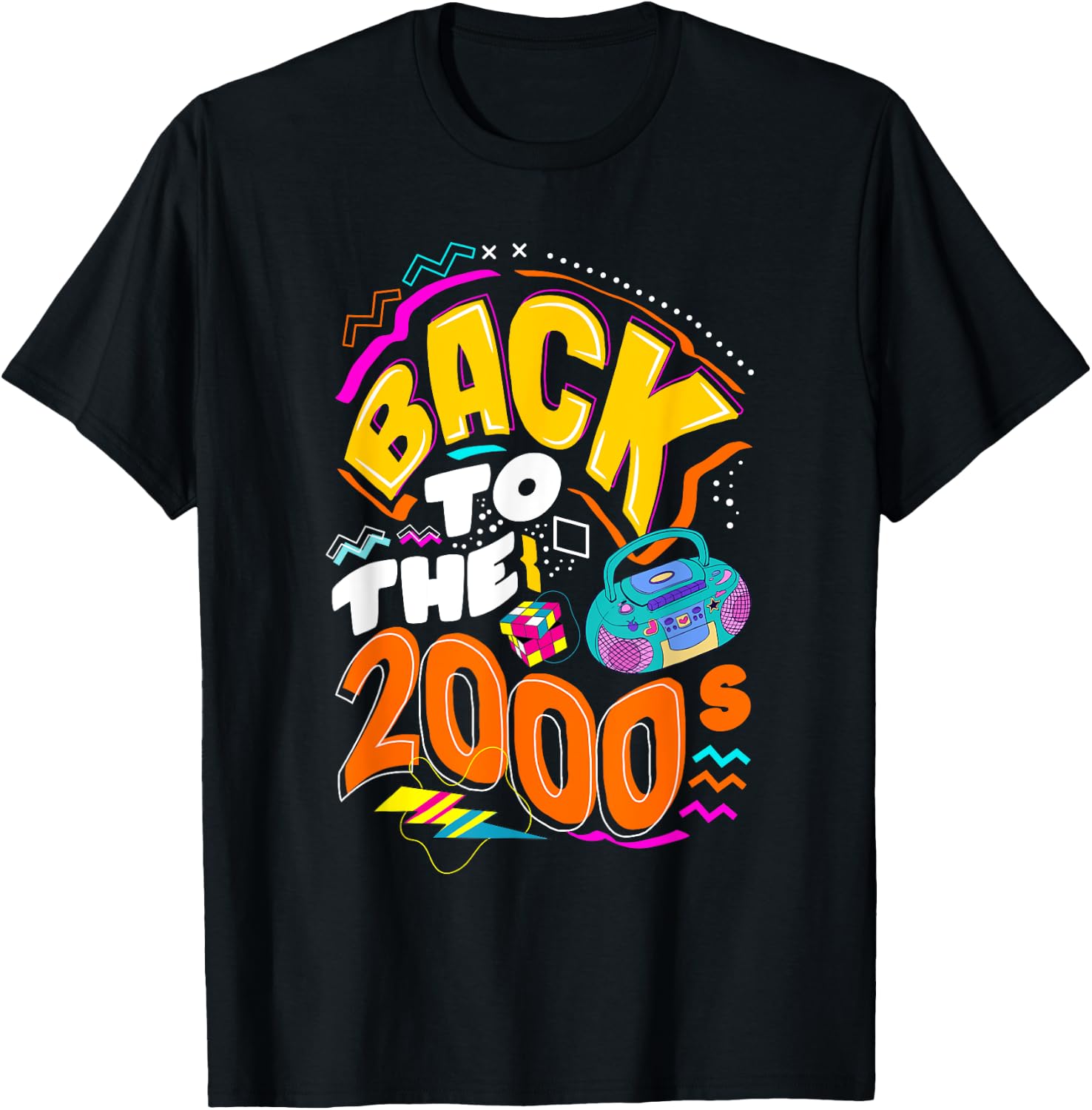 Back to the 2000's vintage two-thousands retro 00s T-Shirt - T-Shirt | Black
