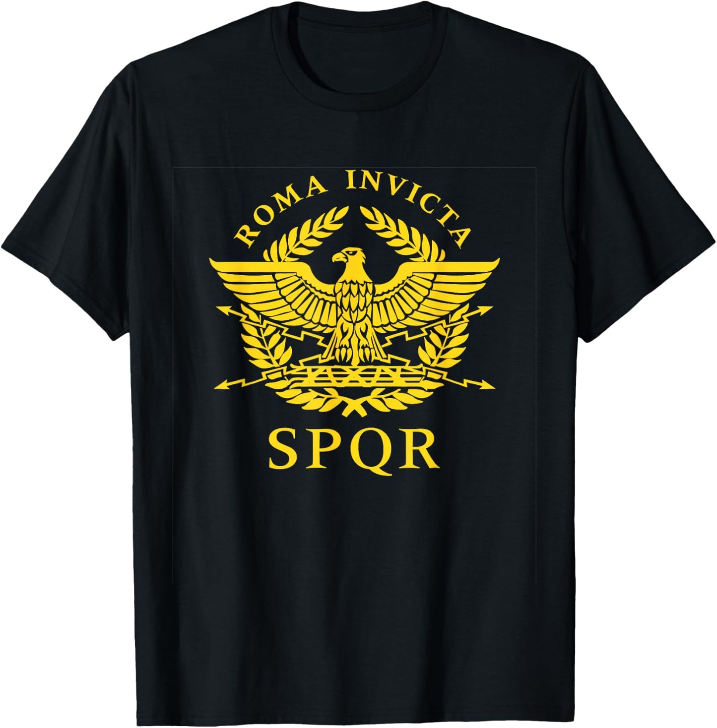 Roma Invicta SPQR Roman Eagle T-Shirt - T-Shirt | Black